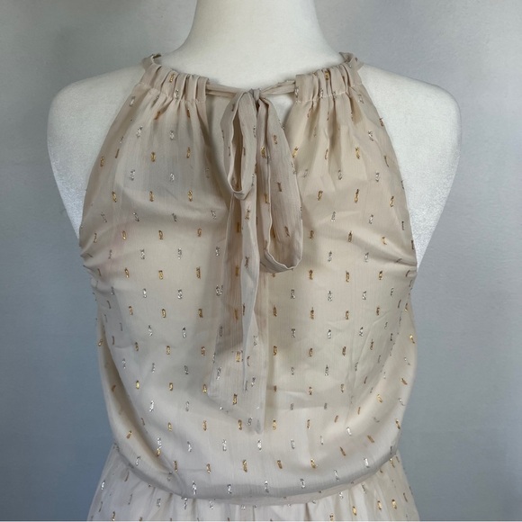 ModCloth Illuminated Elegance Chiffon Sleeveless Maxi Dress Size Medium - Picture 6 of 11